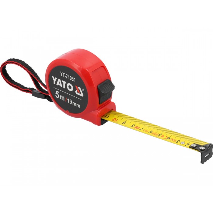 Рулетка вимірювальна YATO : L= 5 м x19 мм,  [12/120]