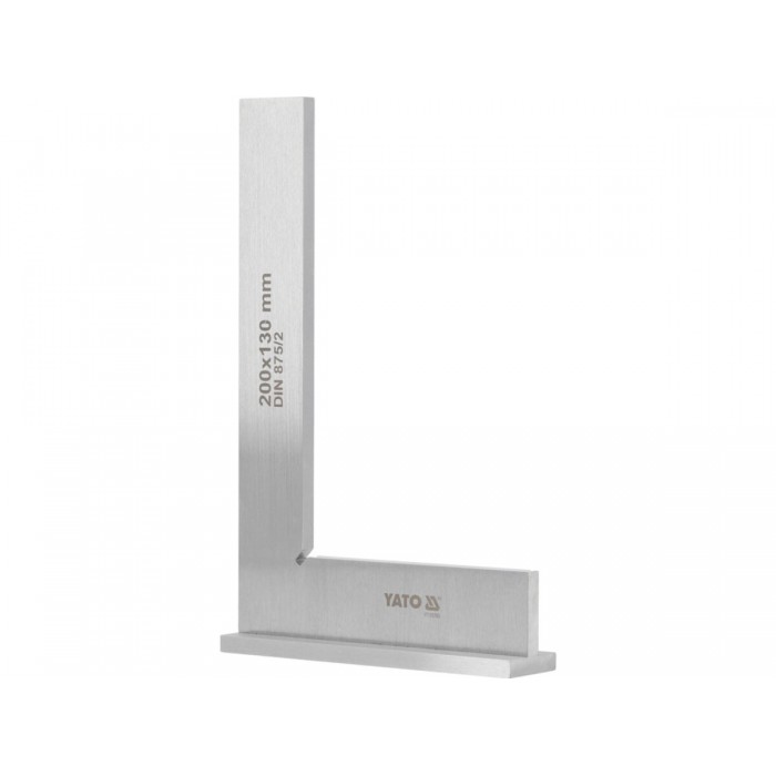 Кутник слюсарний 90° YATO з широкою основою, 200 х 130 мм [20]