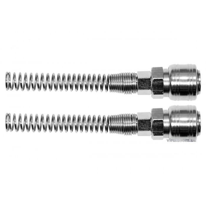 Швидкоз'єднувальна муфта YATO з пружиною, до шлангу Ø=6х10 мм, 2 шт. [6/60]