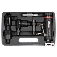 Тріщатка, шліфмашинки кутова і пряма пневматичні YATO: 1/2", тиск- 0.63 МПа, 113 л/хв 3 шт+кейс [10]