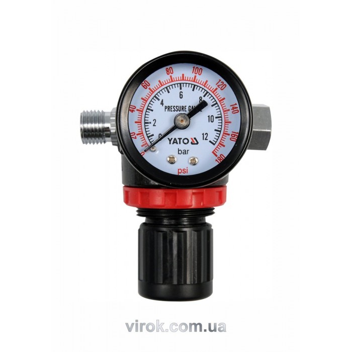 Клапан редукц. пневмат-й з манометром YATO, 1/4", P= 1.2 MPa  [25/50]