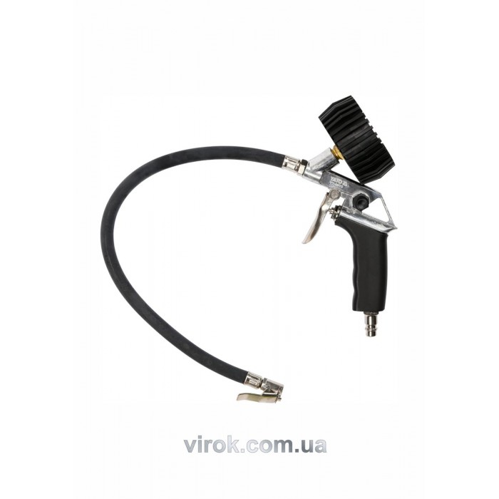 Пістолет для накачування шин YATO з манометром P ≤ 0.8 MPa, з'єднання Ø= 1/4" [8/40]