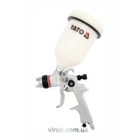 Пульверизатор YATO з верх. бачком 0,6 л, сопло Ø=1,5 мм ,технологія HVLP [20/160]