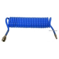 Шланг пневматичний спіральний YATO швидкоз'єднуваний: Ø= 6.5/10 мм,  ≤12 Bar, l=5м. поліуретан. [50]