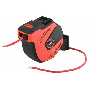 Шланг пневматичний ПВХ на котушці YATO з швидкоз'єдн. наконеч-ми 1/4", Ø=12.5 мм, тиск- 20Bar, l=15м