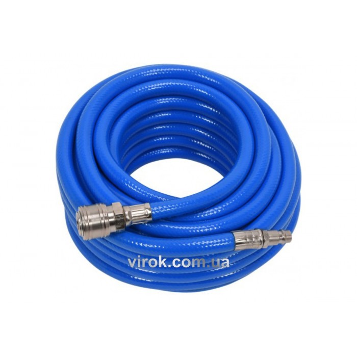 Шланг пневматичний ПВХ YATO з швидкоз'єднув. наконечниками; Ø=8мм, макс. тиск 20 Bar, l=10м [10/140]