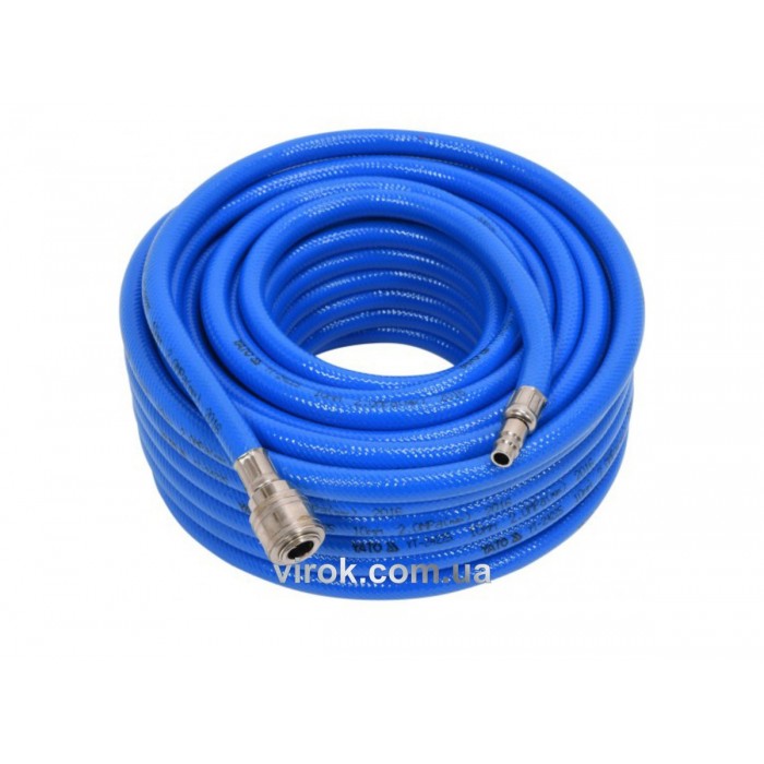 Шланг пневматичний ПВХ YATO з швидкоз'єднув. наконечниками; Ø= 10 мм, макс. тиск 20 Bar, l= 20 м [8]