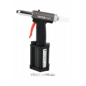 Пневмозаклепочник YATO для нітів Ø= 2,4; 3,2; 4,0; 4,8; 5,0 мм, 54 л/хв [10/140]