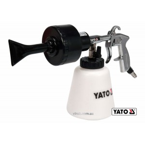 Пістолет пневматичний для утворення піни YATO : бак- 1 л, турбо-сопло, 113 л/хв, тиск- 0.62 МПа [10]