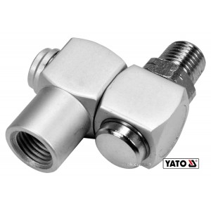 З'єднання пневматичне на шарнірі YATO з обертовим 360° наконечником Ø= 1/4" [20/100]