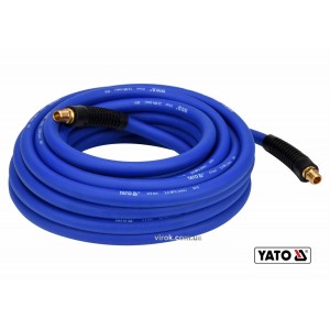 Шланг пневматичний гібридний (ПВХ+БНК) YATO: Ø8.0 мм 10 м, Ø=1/4", тиск ≤ 2 MPa, різьбов. з'єдн.[10]