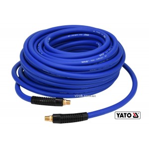 Шланг пневматичний гібридний (ПВХ+БНК) YATO: Ø8.0 мм x30м, Ø=1/4", тиск ≤ 2 MPa, різьбов. з'єдн.(DW)