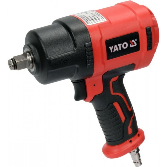 Гайковерт ударний пневматичний YATO : квадрат 1/2", F=1560 Nm, спожив. повітря- 184 л/хв [5/140]