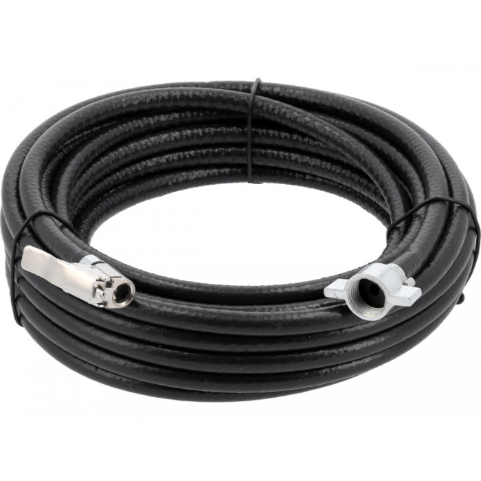 Шланг пневматичний ПВХ для накачки коліс в автомоб YATO; Ø=6/10мм, роб тиск 10Bar, l=8м, гвин М16[8]