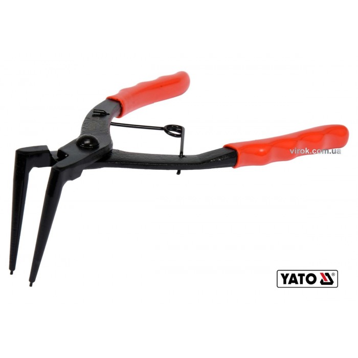 Щипці "Segera" для гальмівних колодок YATO : вигнуті 90°, l= 190/55 мм [4/40]