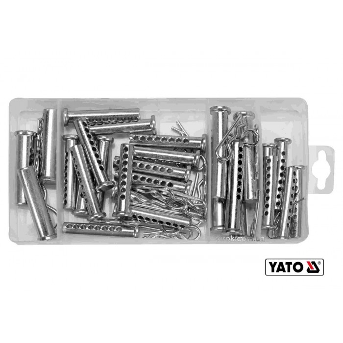 Шплінти і штифти різних розмірів YATO : Ø=8-13 мм, l=30-64 мм, набір 56 шт [20]
