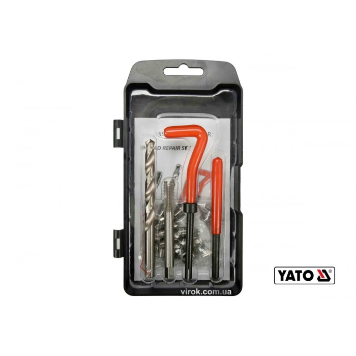 Набір для ремонту різьби YATO : М8 x 1.25 мм, HSS 4241/4341, 30 шт [20/40]