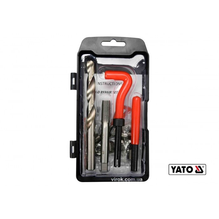 Набір для ремонту різьби YATO : М12 x 1.75 мм, HSS 4241/4341, 30 шт [20/40]