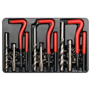 Набір для ремонту різьби YATO, М6х1,0, М8х1,25- 10,8 мм; М10х1,5-13,5 мм; 88 ел