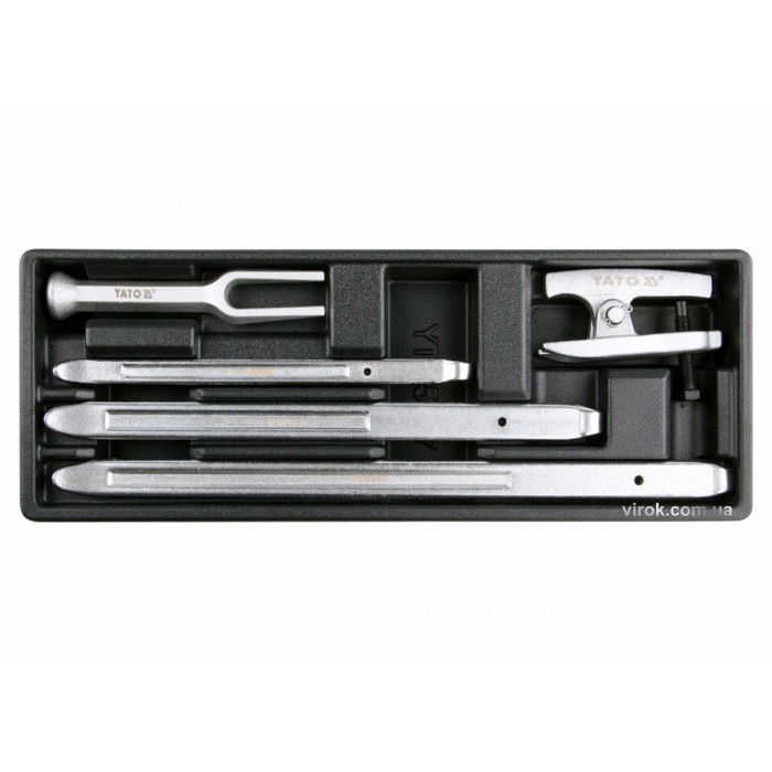 Вклад до інструментальної шафи YATO з 3 монтажн. лопатками для шин, знімач кермов. тяг і кульових оп
