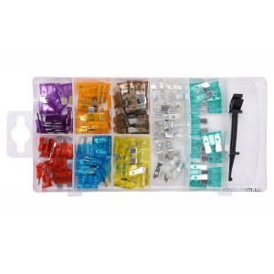 Запобіжники автомобільні YATO STANDARD, в асортименті, 97 шт [24/720]