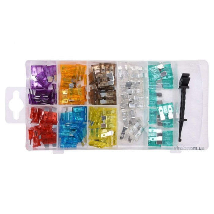 Запобіжники автомобільні YATO STANDARD, в асортименті, 97 шт [24/720]