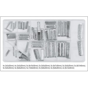 Клини до пасових роликів YATO різних розмірів, 60 шт [24]
