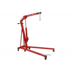 Кран підкатний гідравлічний, розкладний YATO; вантажопід.- 1т, висота- 156 см, діап.- 2,5-210 см [1]