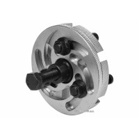 Знімач шківа в ГРМ двигуна, універсал. 3-лапковий YATO: тримач веретена- М17, Ø=50-80 мм, 6 положень