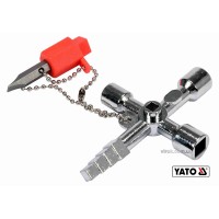 Ключ універсальний до шаф майстерень YATO з викрутковою насадкою з плоским шліцом на ланцюзі [20]