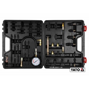 Компресометр для бензинових і дизельних двигунів YATO : 4 МПа, з спорядженням, 50 шт + кейс [4]