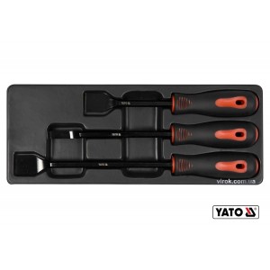 Набір скребків сталевих YATO : 25 x 220 мм, 10 x 270 мм, 25 x 310 мм, Cr-V, 3 шт [5/20]