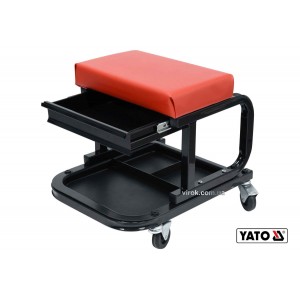 Табурет на колесах YATO з шуфлядою, 440 x 360 x 390 мм, 150 кг [2]