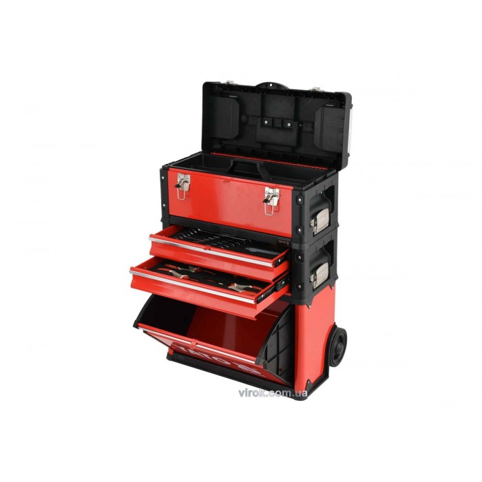 Валіза-візок з інструментами YATO 3 секції, на 2-х колесах з висувною ручкою, 78 шт. [1]