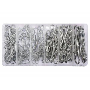 Шплінти пружні хвилясті різних розмірів YATO, набір 150 шт. [6/24]