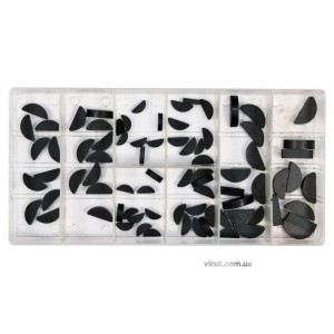 Шпонки півкруглі різних розмірів YATO; наб. 80 шт. [5/20/720]