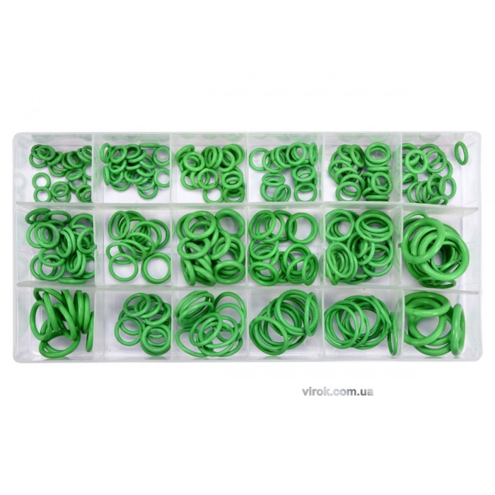 Набір гумових прокладок різних розмірів YATO : з акрилонітрилового каучука, 270 шт [6/24]