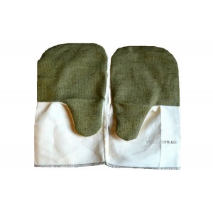 Рукавиці робочі однопалі бавовняні з брезентовим надолонником, вогнетривке покриття(DW)