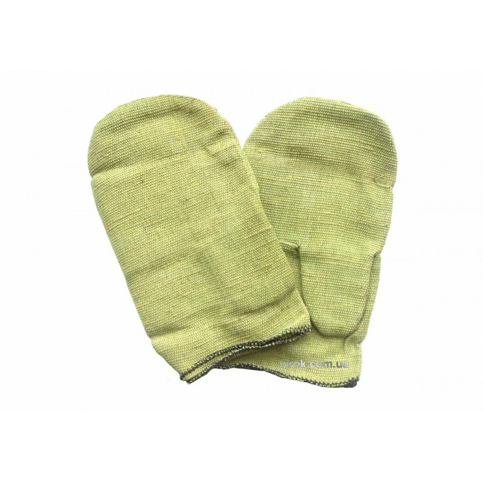 Рукавиці робочі однопалі брезентові з брезентовим надолонником, вогнетривке покриття(DW)