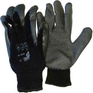 Рукавиці TRIDENT-VIROK трикотажні бавовняні(поліестер) 10 клас  покритті  рифленним латексом