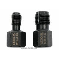 Мітчики для ремонту різьби лямбда-зонду YATO, M12x1,25 і M18x1,5 з 6-гран. приводом, 2 шт. [12/96]