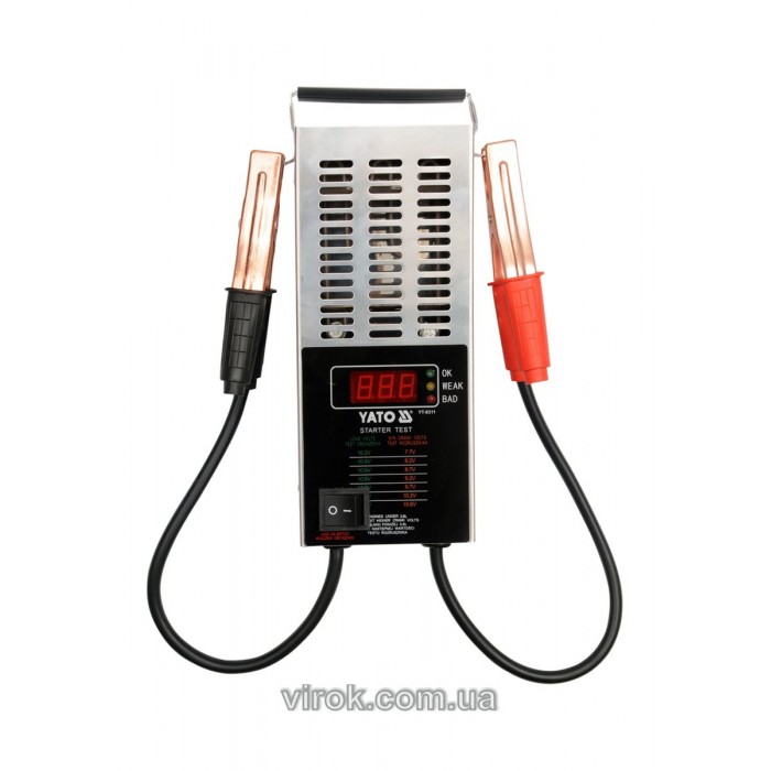 Тестер (навантажувальна вилка) акумуляторів цифровий YATO, 12V [10]