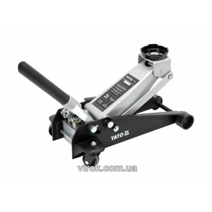 Домкрат гідравлічний підкатний YATO : 3 т, H= 130- 465 мм [1/20]