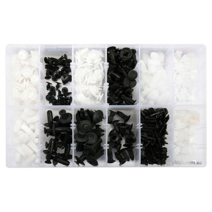 Шпинки для автосалоної обшивки MITSUBISHI YATO, різні, 12 типорозмірів, 370 шт. [20]