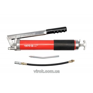 Шприц мастильний YATO, 600 см³, 27-41 MPa. з жорстк. і гнучк. аплікаторами [6/12]