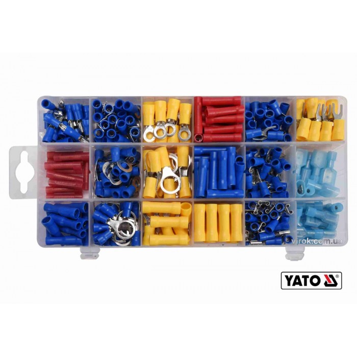 Набір електричних роз'ємів з ізоляцією YATO : 360 шт, в футлярі [12]