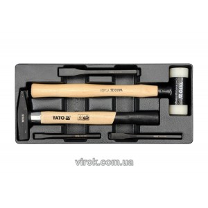 Вклад до інструментальної шафи YATO, молотки 2пр.  l=300, 350мм, та зубила 3пр. [8]