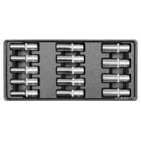 Вклад до інструментальної шафи YATO, торцеві глибокі ключі з квадр. 1/2", 14 елем. [8]