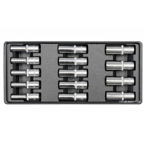 Вклад до інструментальної шафи YATO, торцеві глибокі ключі з квадр. 1/2", 14 елем. [8]