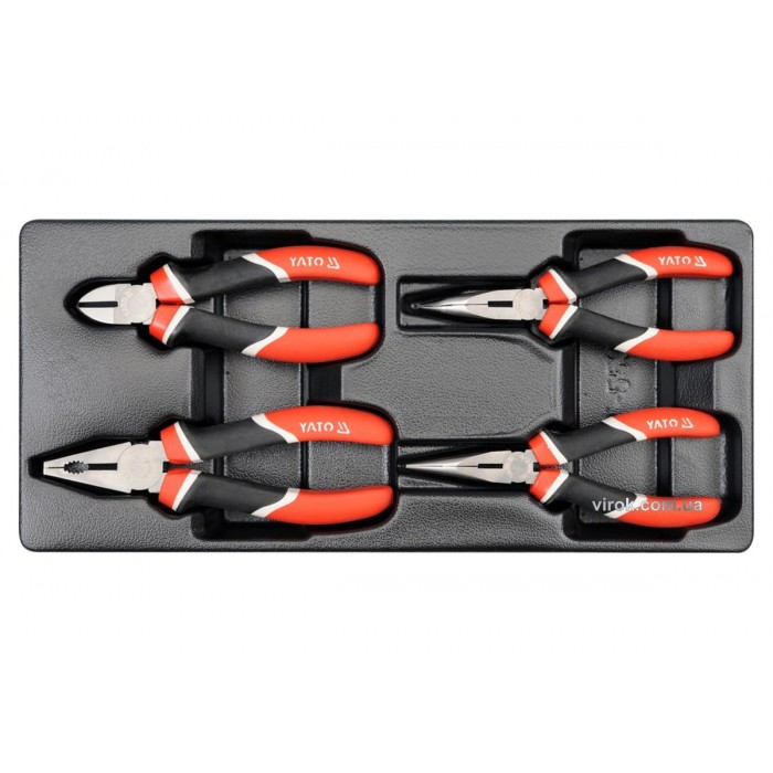 Вклад до інструментальної шафи YATO, набір кліщів 4шт. [8]